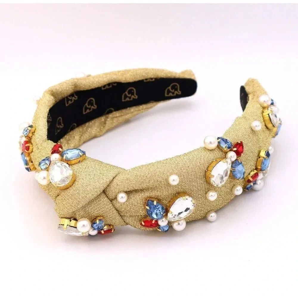 Americana Headband - Crystal Headband in Sparkling Gold